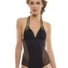 Aquarella Outlaw Black Mesh One Piece Swimsuit Swimwear -Curve Bikini aquarella apparel accessories clothing swimwear aquarella outlaw black mesh one piece swimsuit swimwear 28023884480610
