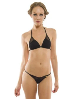 Aquarella Outlaw Fixed Triangle Top With Cheeky Sheer Mesh Anatomic Brazilian Bikini Swimwear Swimsuit Set -Curve Bikini aquarella apparel accessories clothing swimwear aquarella outlaw fixed triangle top with cheeky sheer mesh anatomic brazilian bikini swimwear swimsuit set 972389207