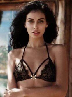 Beach Bunny Gunpowder & Lace Triangle Top Swimwear Separate