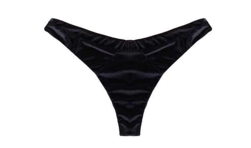 Beach Bunny Renegade Black Velvet Off Shoulder Top & Sydney Tango Thong Bottom Bikini Swimwear 9 Beach Bunny Renegade Black Velvet Off Shoulder Top & Sydney Tango Thong Bottom Bikini Swimwear - Image 7