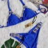 Designer Luxury Royal Blue W/ Rhinestone Triangle Top & Cheeky Bottom Set -Curve Bikini beach bunny apparel accessories clothing swimwear designer luxury royal blue w rhinestone triangle top cheeky bottom set 2022 sexy designer black rhinestone triangle cheeky bikini 290