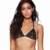 Beach Bunny Black Hard Summer Triangle Top Separate -Curve Bikini beach bunny apparel accessories clothing swimwear extra small black beach bunny black hard summer triangle top separate 28088654561378