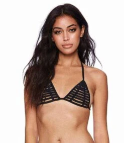 Beach Bunny Black Hard Summer Triangle Top Separate