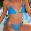 Designer Luxury Blue W/ Rhinestone Triangle Top & Cheeky Bottom Set -Curve Bikini beach bunny apparel accessories clothing swimwear small small blue designer luxury blue w rhinestone triangle top cheeky bottom set 2021 sexy designer luxury blue rhinestone triangle