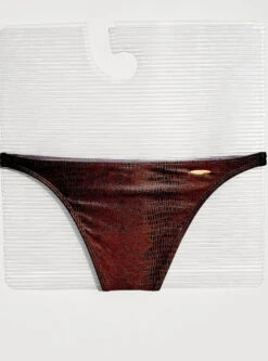 Brown Alligator Embossed Print Cheeky Bikini -Curve Bikini corpo bonito apparel accessories clothing swimwear brown alligator embossed print cheeky bikini corpo bonito brown alligator embossed cheeky bikini 28018283544674