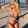Corpo Bonito Purple Print JOA Brazilian Bikini Set -Curve Bikini corpo bonito apparel accessories clothing swimwear small small purple corpo bonito purple print joa brazilian bikini set corpo bonito purple lime green joa bandeau brazilian bikini sw