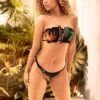 Jungle Print Strapless Top & Thong Bikini Set -Curve Bikini mapale apparel accessories clothing swimwear jungle print strapless top thong bikini set jungle print strapless top thong bikini set mapale 6625 28014481408098