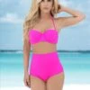 Mapale Hot Pink High Waist Bottom Bikini Swimwear Separates (Black Also Available) -Curve Bikini mapale apparel accessories clothing swimwear mapale hot pink high waist bottom bikini swimwear separates black also available 28366829551714