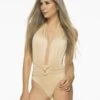 Liliana Montoya Trikini Shell Shiny Gold One Piece Bikini -Curve Bikini montoya apparel accessories clothing one pieces jumpsuits rompers small gold liliana montoya trikini shell shiny gold one piece bikini 12056191074402