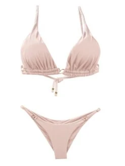 Liliana Montoya Pink Shell Bikini Marinera Top Double Straps Bikini Swimwear Separate -Curve Bikini montoya apparel accessories clothing swimwear liliana montoya pink shell bikini marinera top double straps bikini swimwear separate 12052383203426