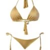 Liliana Montoya GAiA Gold Triangle Top & Side Tie Cheeky Bottom Set -Curve Bikini montoya apparel accessories clothing swimwear small small gold liliana montoya gaia gold triangle top side tie cheeky bottom set 28120189108322