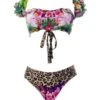 Liliana Montoya GAiA Amazonia Jaguar Puffed Short Sleeve Bandeau & Cheeky Bottom Set -Curve Bikini montoya apparel accessories clothing swimwear small small print liliana montoya gaia amazonia jaguar puffed short sleeve bandeau cheeky bottom set 2021 liliana montoya gaia amazonia j