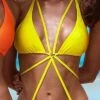 Liliana Montoya Swim B057Y Bikini Marinera Yellow Triangle Top And Brazilian Bottom Swimwear Set -Curve Bikini montoya apparel accessories clothing swimwear small yellow liliana montoya swim b057y bikini marinera yellow triangle top and brazilian bottom swimwear set 28091309129826