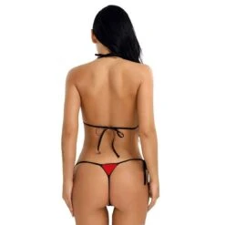 Black Extreme Micro Cut-Out Triangle Top &Thong Bottom Swimsuit (Many Colors Available) -Curve Bikini sohot swimwear apparel accessories clothing swimwear black extreme micro cut out triangle top thong bottom swimsuit many colors available 28012275400802