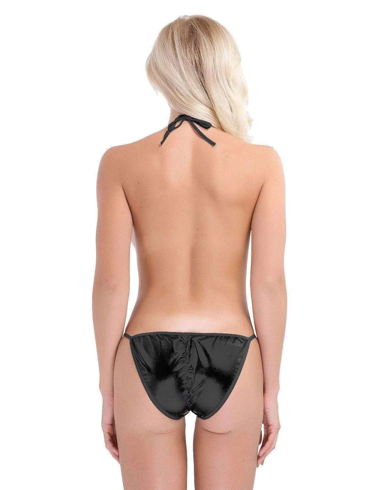 Metallic Purple Deep Plunge Slingshot Scrunch Bottom Monokini One Piece Swimsuit (Many Colors) 12 Metallic Purple Deep Plunge Slingshot Scrunch Bottom Monokini One Piece Swimsuit (Many Colors) - Image 10