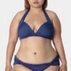 Thaikila Kaleido Norma Blue Padded Triangle Top & Reversible Blue Burgundy Bottom Bikini Swimwear Swimsuit Set -Curve Bikini thaikila apparel accessories clothing swimwear blue extra large thaikila kaleido norma blue padded triangle top reversible blue burgundy bottom bikini swimwear swimsuit set 2805387703