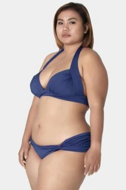 Thaikila Kaleido Norma Blue Padded Triangle Top & Reversible Blue Burgundy Bottom Bikini Swimwear Swimsuit Set -Curve Bikini thaikila apparel accessories clothing swimwear blue extra large thaikila kaleido norma blue padded triangle top reversible blue burgundy bottom bikini swimwear swimsuit set 2805387735