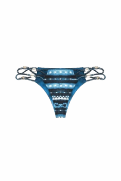 Thaikila Azul Reversible Triangle Top And Side Tie Brazilian Bikini Bottom W/ Shell Accents Swimwear Swimsuit Set -Curve Bikini thaikila apparel accessories clothing swimwear print medium thaikila azul reversible triangle top and side tie brazilian bikini bottom w shell accents swimwear swimsuit set 2801702407