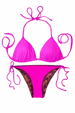 Thaikila Ink Reversible Triangle Top And Side Tie Brazilian Bottom Bikini Swimwear Swimsuit Set -Curve Bikini thaikila apparel accessories clothing swimwear print one size thaikila ink reversible triangle top and side tie brazilian bottom bikini swimwear swimsuit set 28017031446626 1